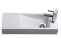 Lave-mains, 17 x 48 cm, robinetterie  droite - RECTO 48 A