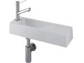 Lave-mains, 17 x 48 cm, robinetterie  gauche - RECTO 48 B