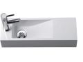 Lave-mains, 17 x 48 cm, robinetterie  gauche - RECTO 48 B