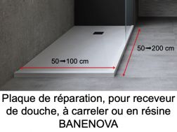 Plaque de réparation, pour receveur de douche, à carreler ou en résine - BANENOVA