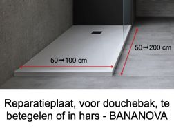 Reparatieplaat, voor douchebakken, te betegelen of in hars - BANANOVA