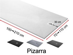 Receveur de douche sur mesure, extra plat - PIZARRA 180