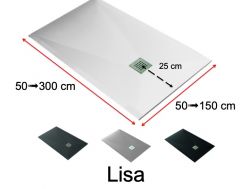 Receveurs de douches de très grandes dimensions, fintion lisse - LISA 120