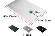 Receveurs de douches de très grandes dimensions, fintion lisse - LISA 130