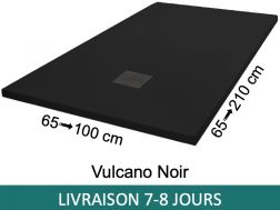 Receveurs de douche, résine Acrystone® - VULCANO Noir 125
