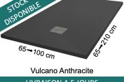 Receveurs de douche, résine Acrystone® - VULCANO Anthracite 145