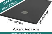 Receveur de douche, 155 cm, resine Acrystone - VULCANO Anthracite