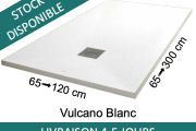 Receveur de douche, 165 cm, resine Acrystone - VULCANO Blanc
