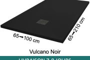 Receveurs de douche, résine Acrystone® - VULCANO Noir 170