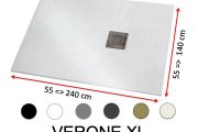 Grote douchebak in minerale hars - VERONE 190