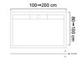 Receveur de douche, caniveau frontal - PALERMO 110