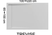 Receveur de douche, caniveau, en résine minérale, Solid Surface - TREVISE 