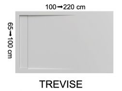 Douchebak, afvoer, in minerale hars, Solid Surface - TREVISE