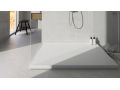 Receveur de douche, caniveau latral, en rsine minrale Solid Surface - PARME 