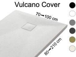 Receveur de douche avec cache siphon en résine - VULCANO COVER 100