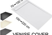 Receveur douche, caniveau, en résine minérale - VENISE COVER 125