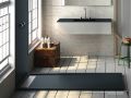 Receveur douche, caniveau, rsine Acrystone - VULCANO SIDE INOX 200