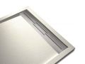 Receveur douche, caniveau, rsine Acrystone - VULCANO SIDE INOX 200