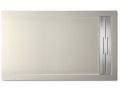 Receveur douche, caniveau, rsine Acrystone - VULCANO SIDE INOX 200