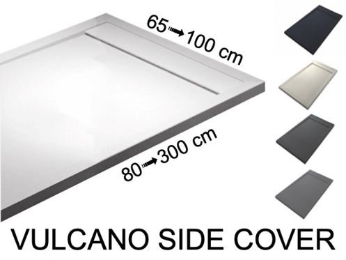 Brodzik, rynna, żywica Acrystone® - VULCANO SIDE COVER 170