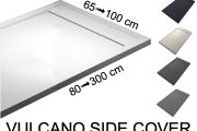 Receveur douche, caniveau, résine Acrystone® - VULCANO SIDE COVER 210