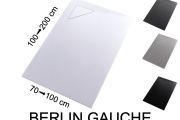 Receveur de douche, évacuation angle gauche - BERLIN GAUCHE 100
