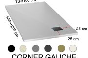 Receveur de douche avec une évacuation en angle à gauche - CORNER GAUCHE