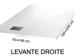 Receveur de douche avec une évacuation en angle à droite - LEVANTE DROITE 120