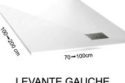 Receveur de douche avec une évacuation en angle à gauche - LEVANTE GAUCHE 120