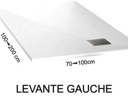 Receveur de douche avec une évacuation en angle à gauche - LEVANTE GAUCHE 120