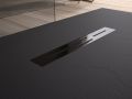 Douchebak 100 cm, centrale afvoer, hars extra plat - ALCALA