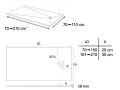 Receveur de douche, finition pizarra - BRISTOL 160