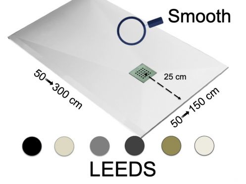Brodzik 130 cm gładkie wykończenie - LEEDS