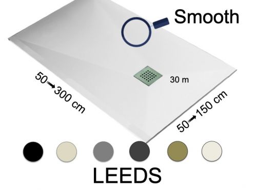 Douchebak 220 cm gladde afwerking - LEEDS