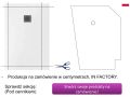 Brodzik 240 cm gładkie wykończenie - LEEDS