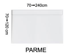 Receveur de douche, caniveau latéral, en résine minérale Solid Surface - PARME  220