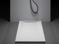 Shower tray with wall-mounted designer drain channel - GLASGOW