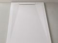 Shower tray with wall-mounted designer drain channel - GLASGOW