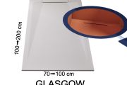 Receveur de douche, avec un caniveau design - GLASGOW 150