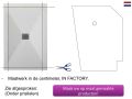 Douchebak centrale evacuatie, 140 cm, extra plat hars - XL CENTRAL