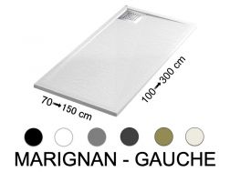 Receveur douche, évacuation angle gauche 15x15 - MARIGNAN GAUCHE