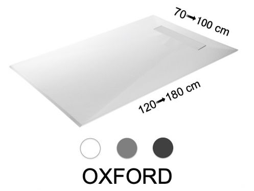 Brusebakke, design, med diskret afløb - OXFORD