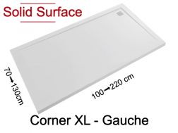 Receveur de douche, évacuation angle gauche - Solid Surface CORNER GAUCHE