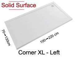 Brusekar, venstre hjÃ¸rne aflÃ¸b - Solid Surface CORNER LEFT