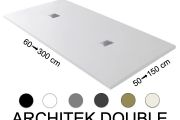 Receveur de douche, avec double évacuation - ARCHITEK DOUBLE DRAIN