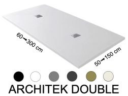 Douchebak, met dubbele afvoer - ARCHITEK DOUBLE DRAIN