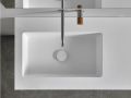 Plan vasque,  80 x 46 cm, suspendu ou  poser - LEEDS 50