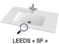 Plan vasque,  80 x 46 cm, suspendu ou  poser - LEEDS 50