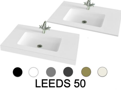 HÃ¥ndvaskbord, 170 x 46 cm, ophÃ¦ngt eller fritstÃ¥ende - LEEDS 50
