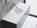 Håndvaskbord, rund håndvask, 120 x 40 cm, ophængt eller fritstående - LEEDS Ø 30